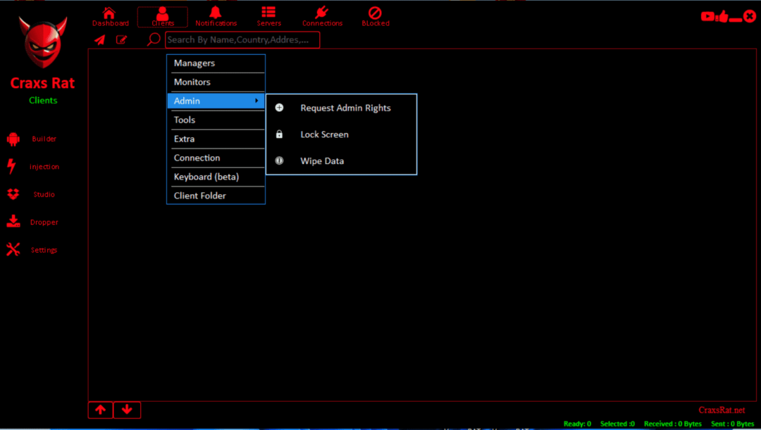 Craxs Rat Admin Previliges Tools