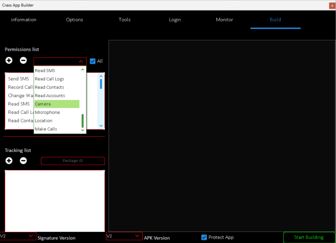 Craxs Rat Builder All permission and bypass options